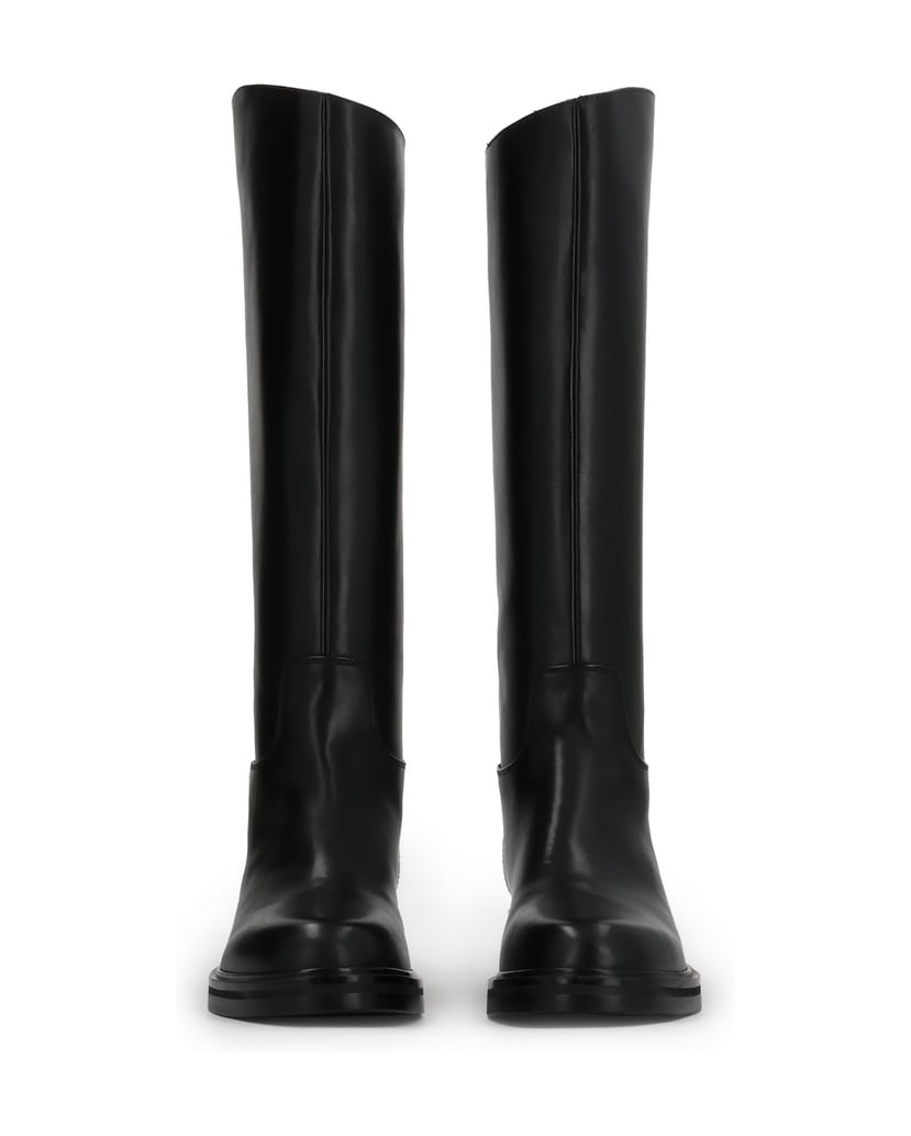 Kazar-Black-leather-EDITIONS-boots-with-slim-lines-čierna