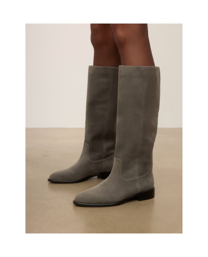 Kazar-Slip-on-natural-grey-suede-high-boots-šedá