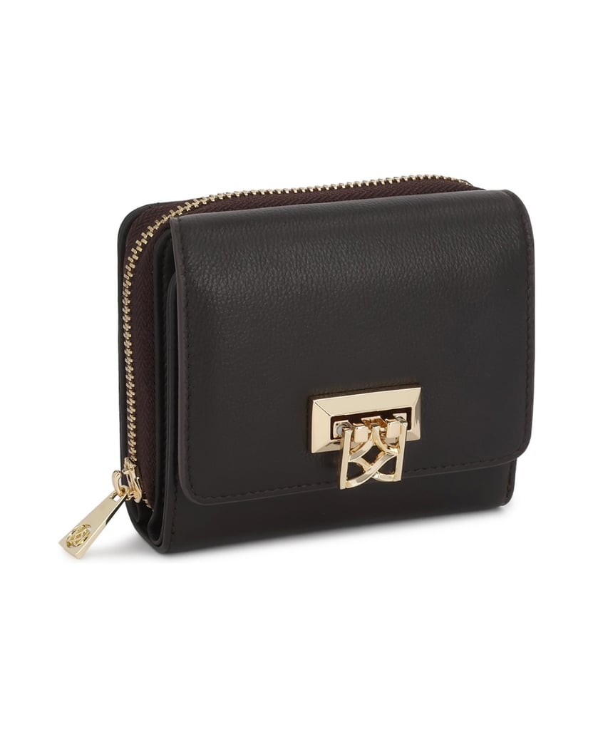Kazar-Small-wallet-with-a-flap-and-metal-clasp-tmavá-hnedá