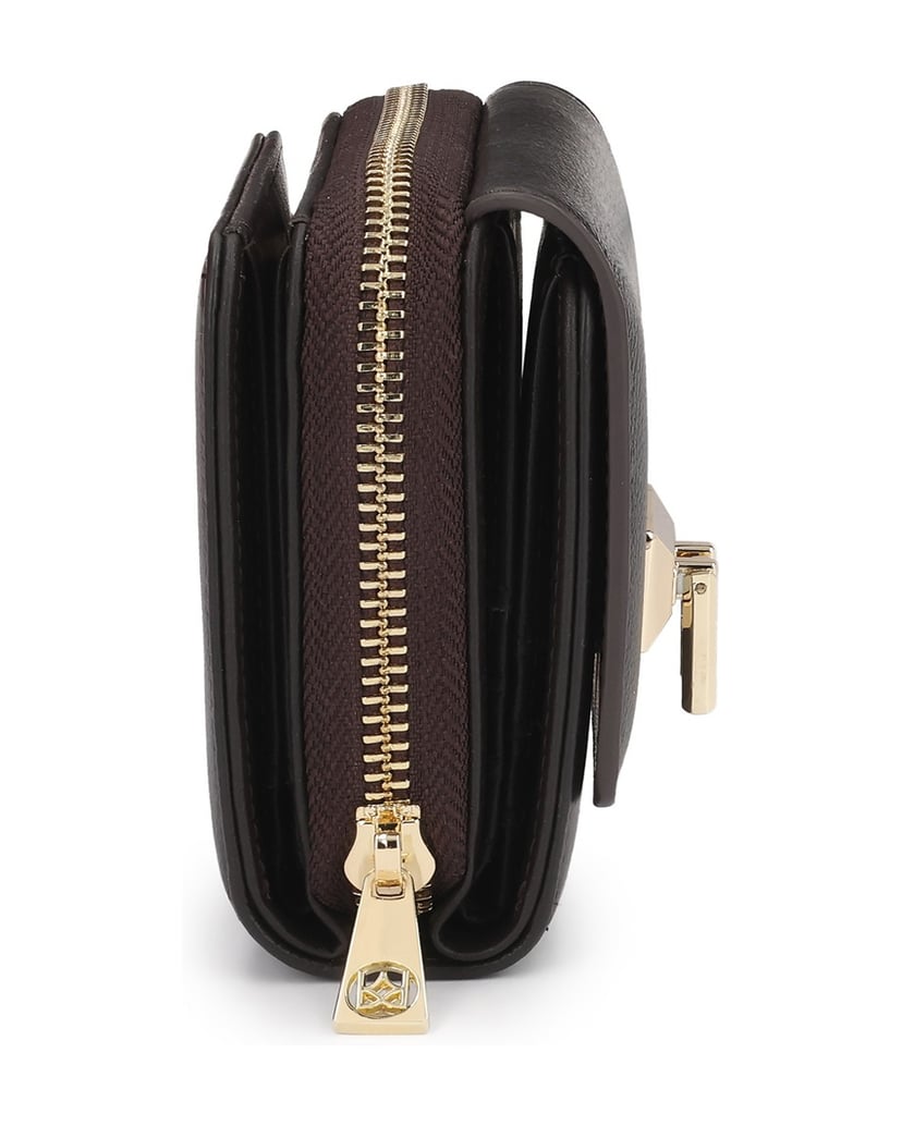 Kazar-Small-wallet-with-a-flap-and-metal-clasp-tmavá-hnedá