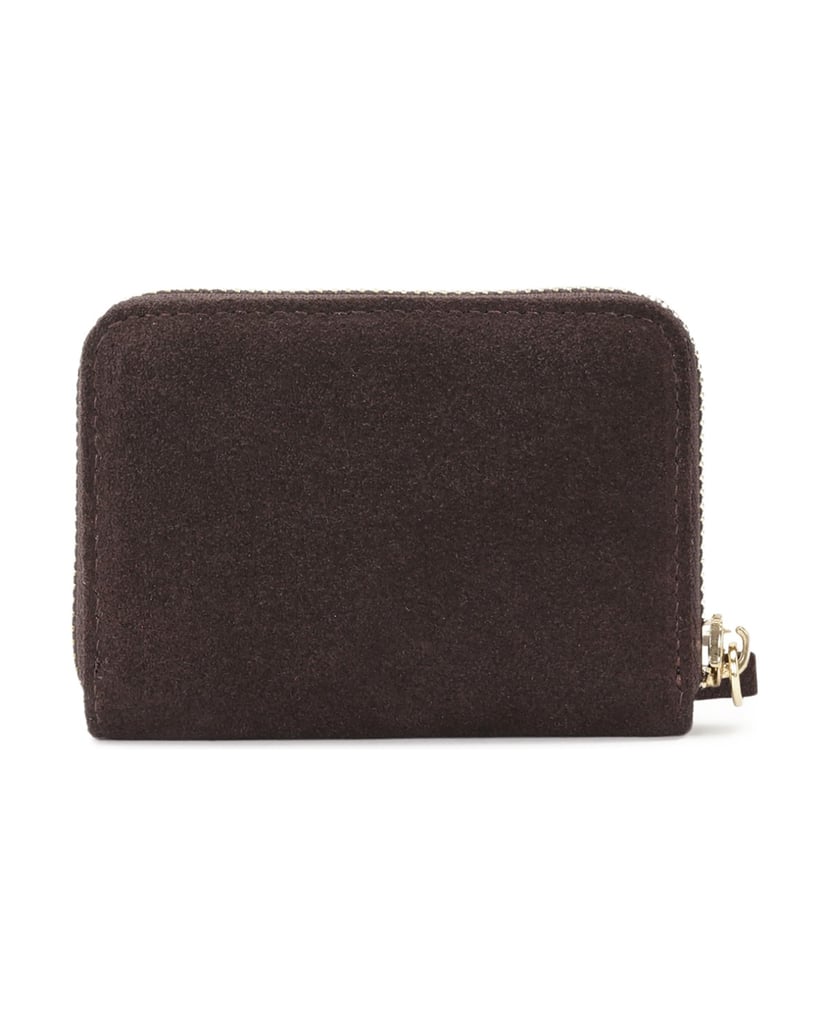 Kazar-Dark-brown-suede-wallet-for-women-with-logo-tmavě-hnědá