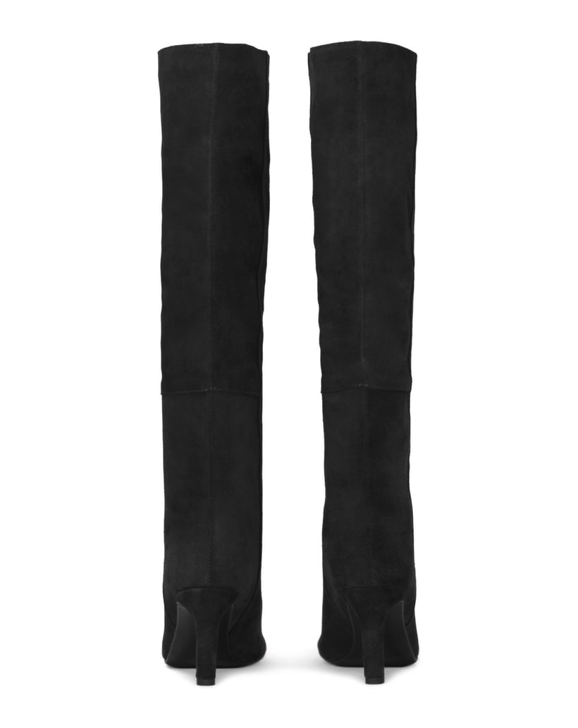 Kazar-Black-slip-on-high-boots-in-suede-černá