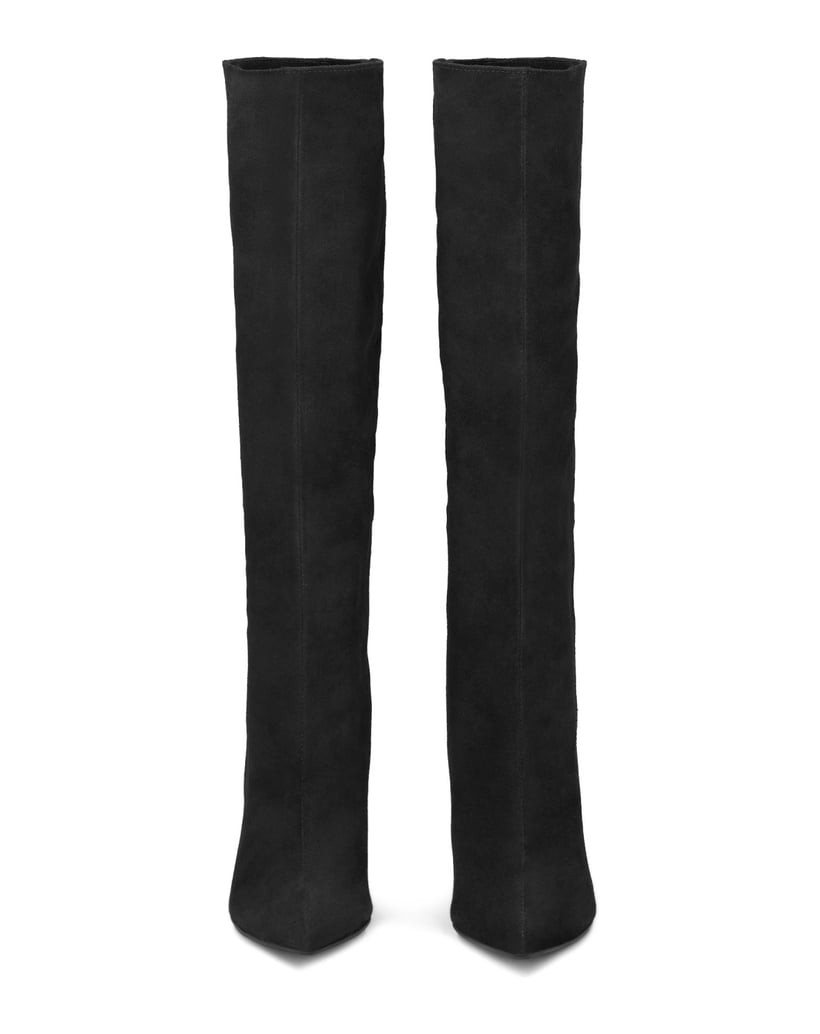 Kazar-Black-slip-on-high-boots-in-suede-černá