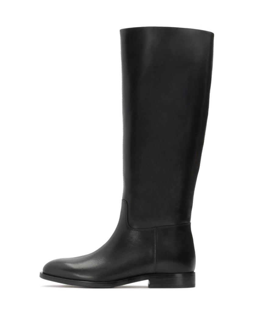Kazar-Leather-riding-style-high-boots-in-black-černá