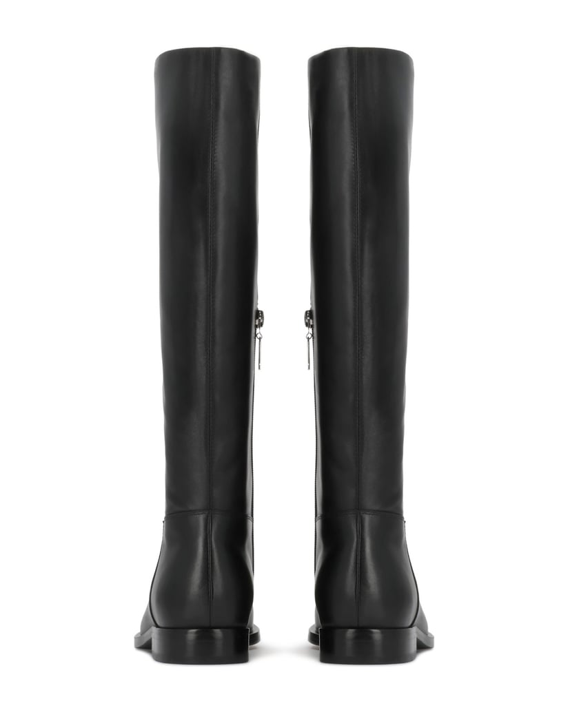 Kazar-Leather-riding-style-high-boots-in-black-černá