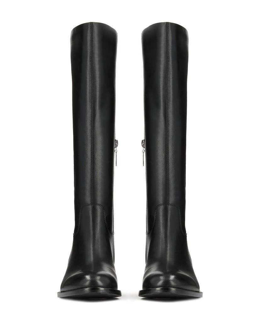Kazar-Leather-riding-style-high-boots-in-black-černá