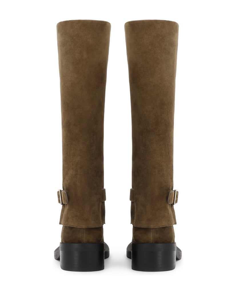 Kazar-Equestrian-style-suede-high-boots-in-green-shade-zelená