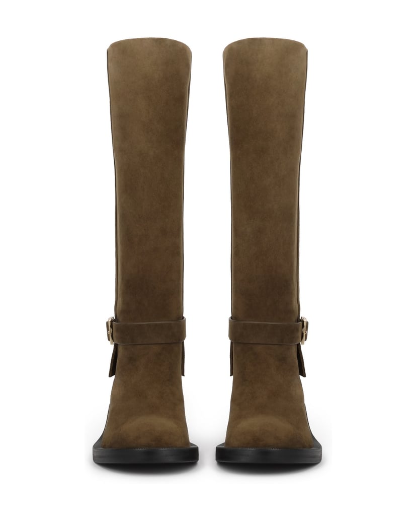 Kazar-Equestrian-style-suede-high-boots-in-green-shade-zelená
