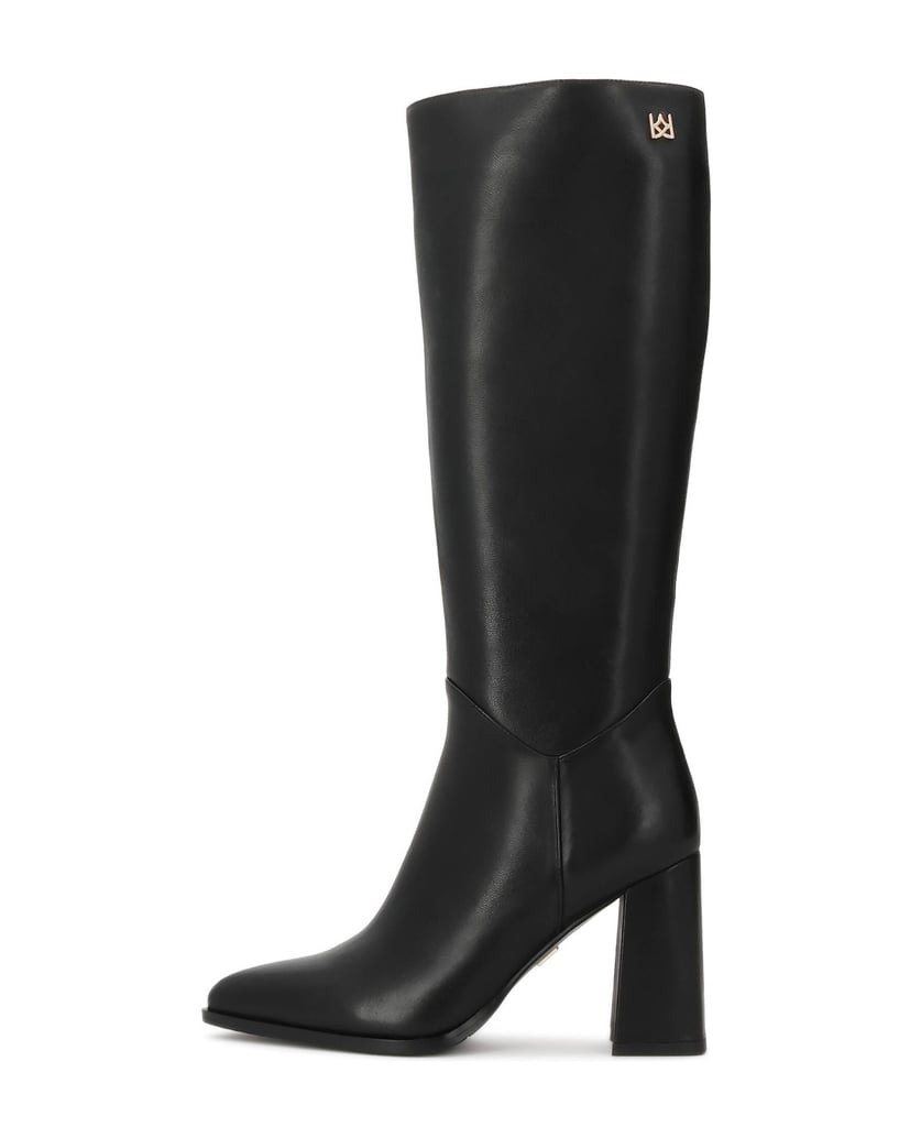 Kazar-Classic-black-high-boots-with-a-sturdy-heel-černá