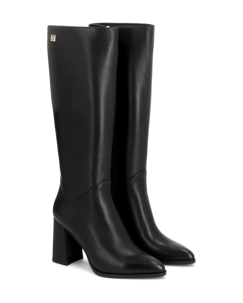 Kazar-Classic-black-high-boots-with-a-sturdy-heel-černá