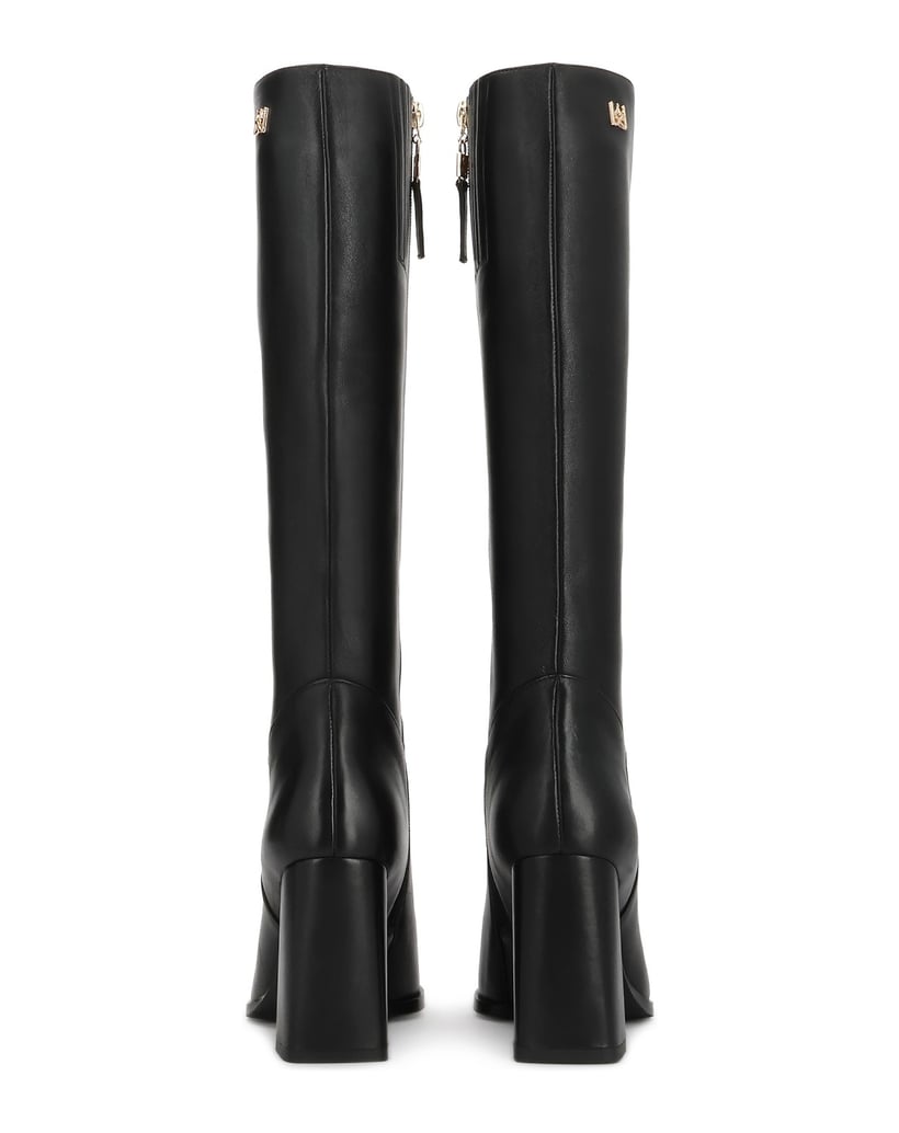 Kazar-Classic-black-high-boots-with-a-sturdy-heel-černá