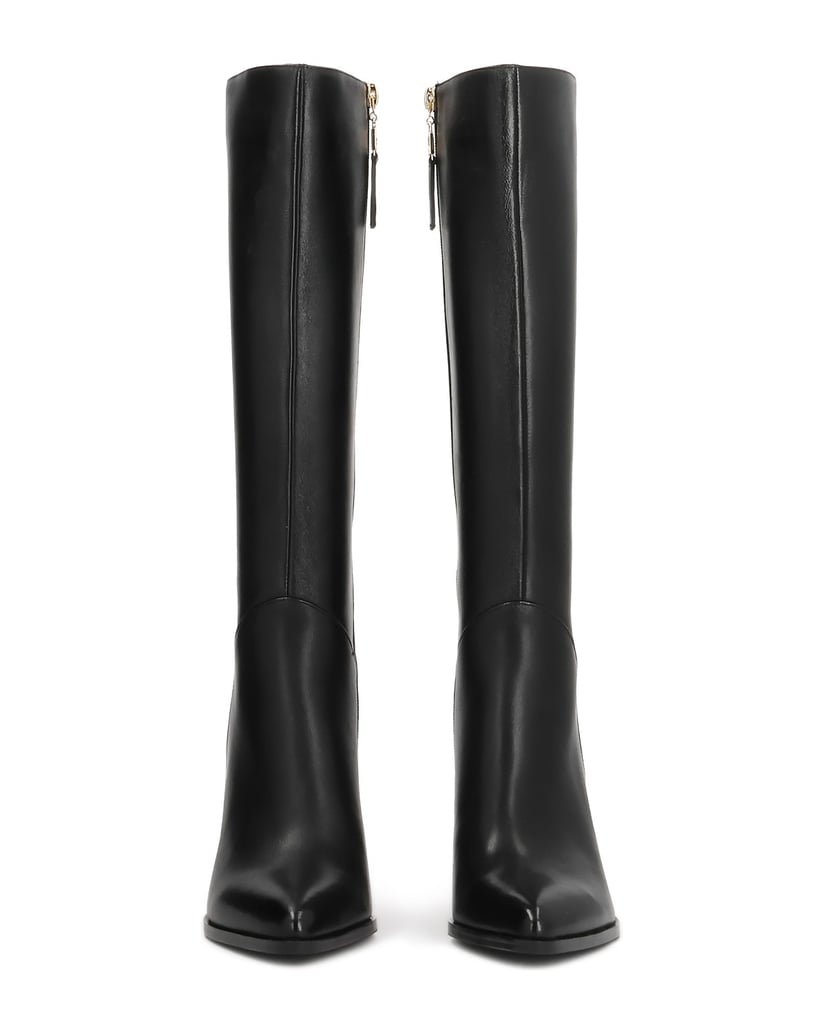 Kazar-Classic-black-high-boots-with-a-sturdy-heel-černá
