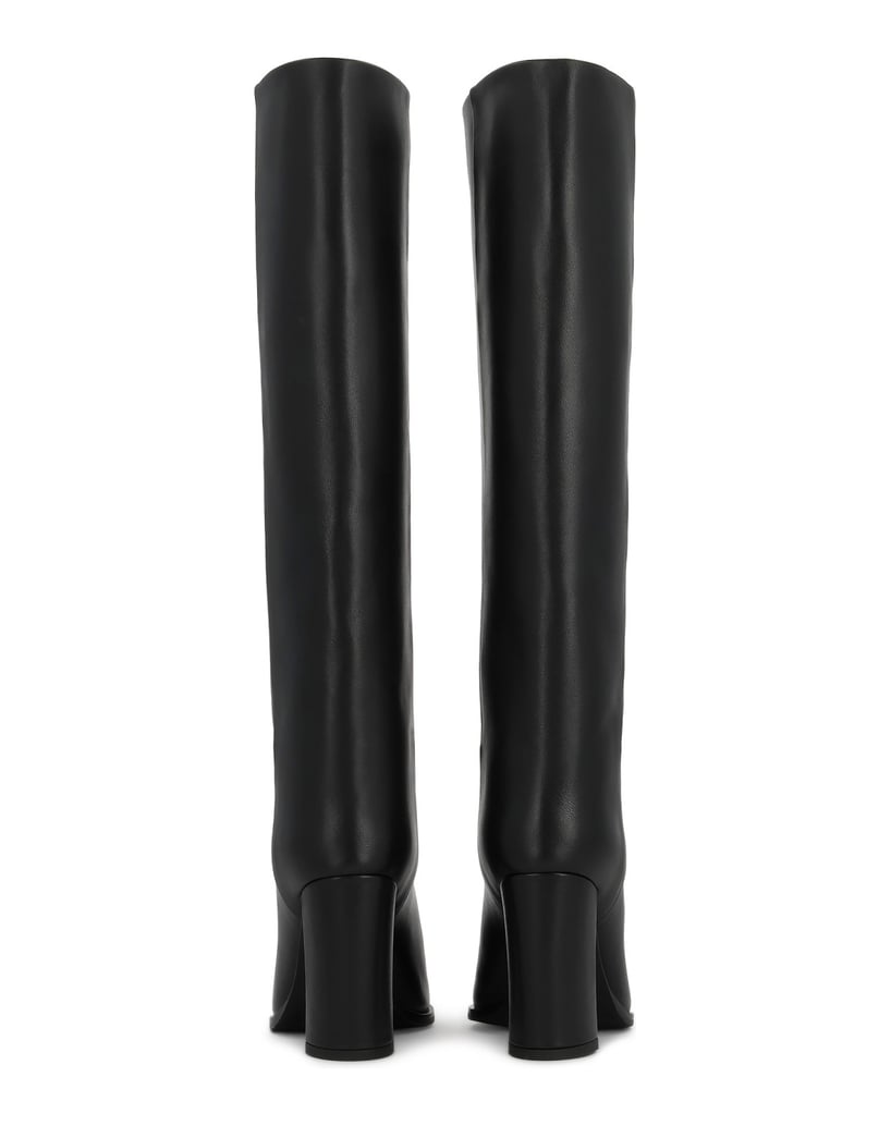 Kazar-Black-high-boots-with-geometric-lines-and-elongated-toe-box-čierna