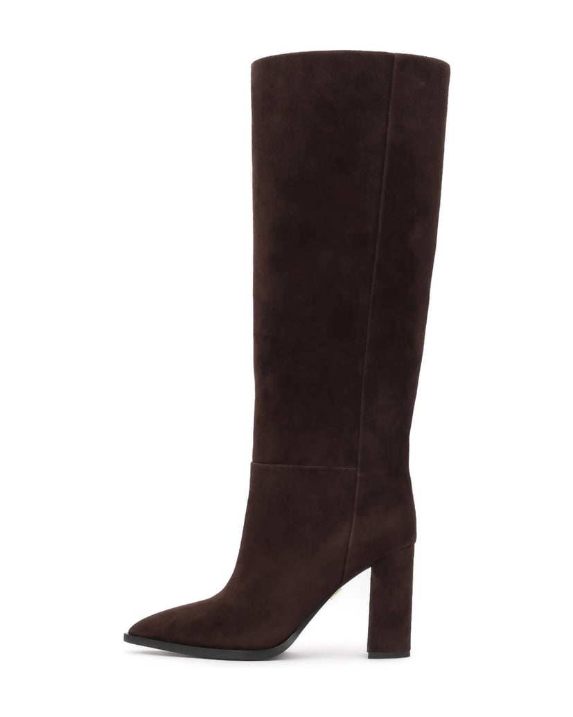 Kazar-Brown-suede-EDITIONS-high-boots-on-a-block-tmavá-hnedá