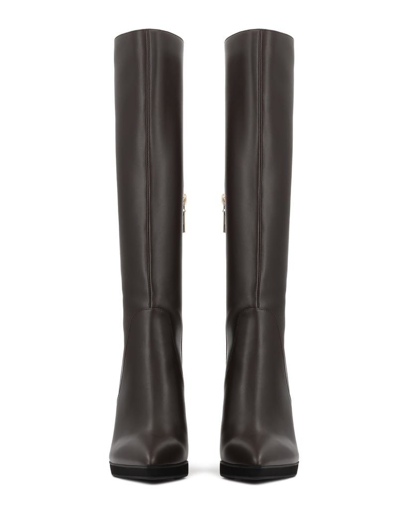 Kazar-High-boots-in-smooth-brown-leather-with-a-short-zipper-pull-tmavá-hnedá