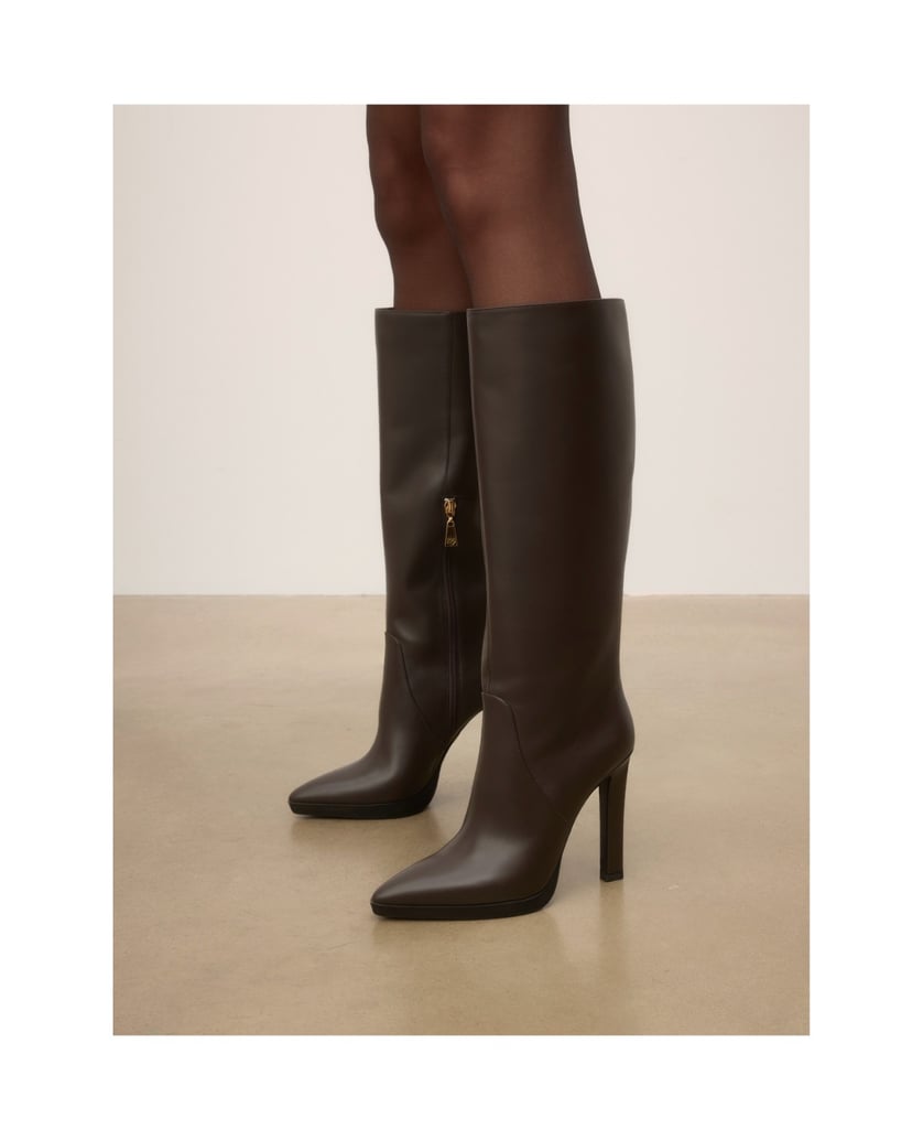 Kazar-High-boots-in-smooth-brown-leather-with-a-short-zipper-pull-tmavá-hnedá