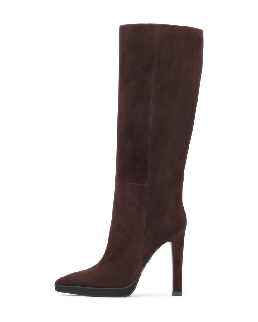 Kazar-Slip-on-suede-high-boots-with-high-heels-tmavá-hnedá