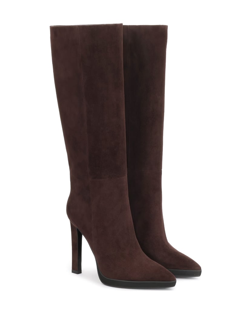 Kazar-Slip-on-suede-high-boots-with-high-heels-tmavá-hnedá