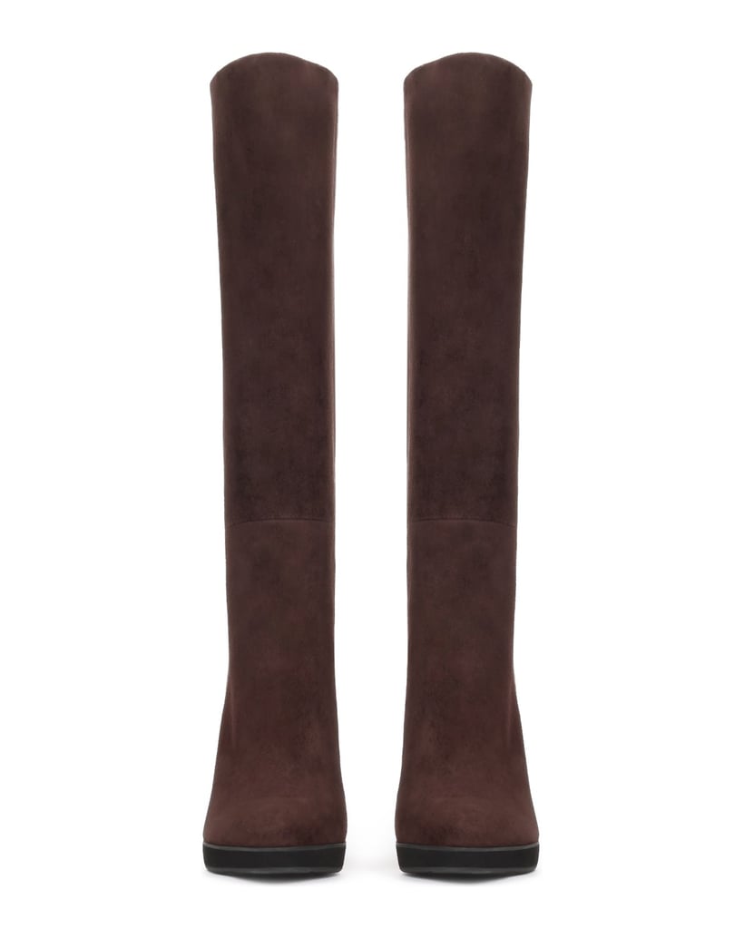 Kazar-Slip-on-suede-high-boots-with-high-heels-tmavá-hnedá