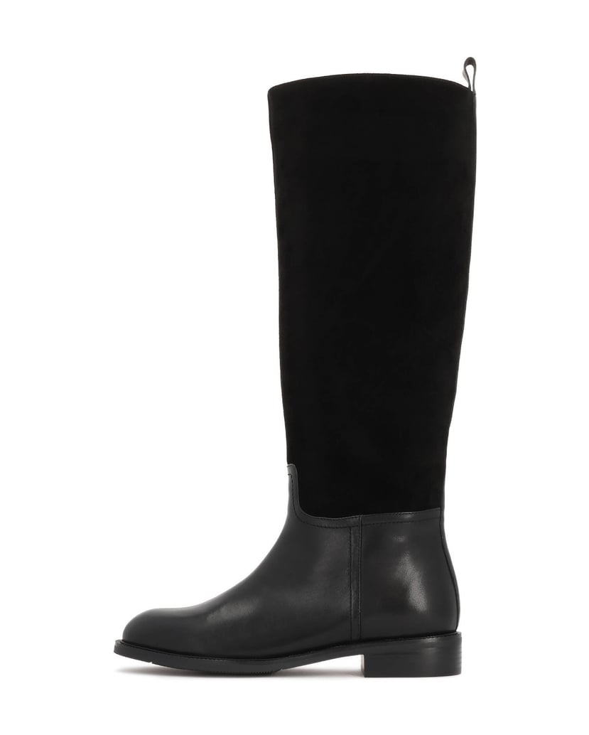 Kazar-High-boots-in-suede-and-smooth-leather-černá