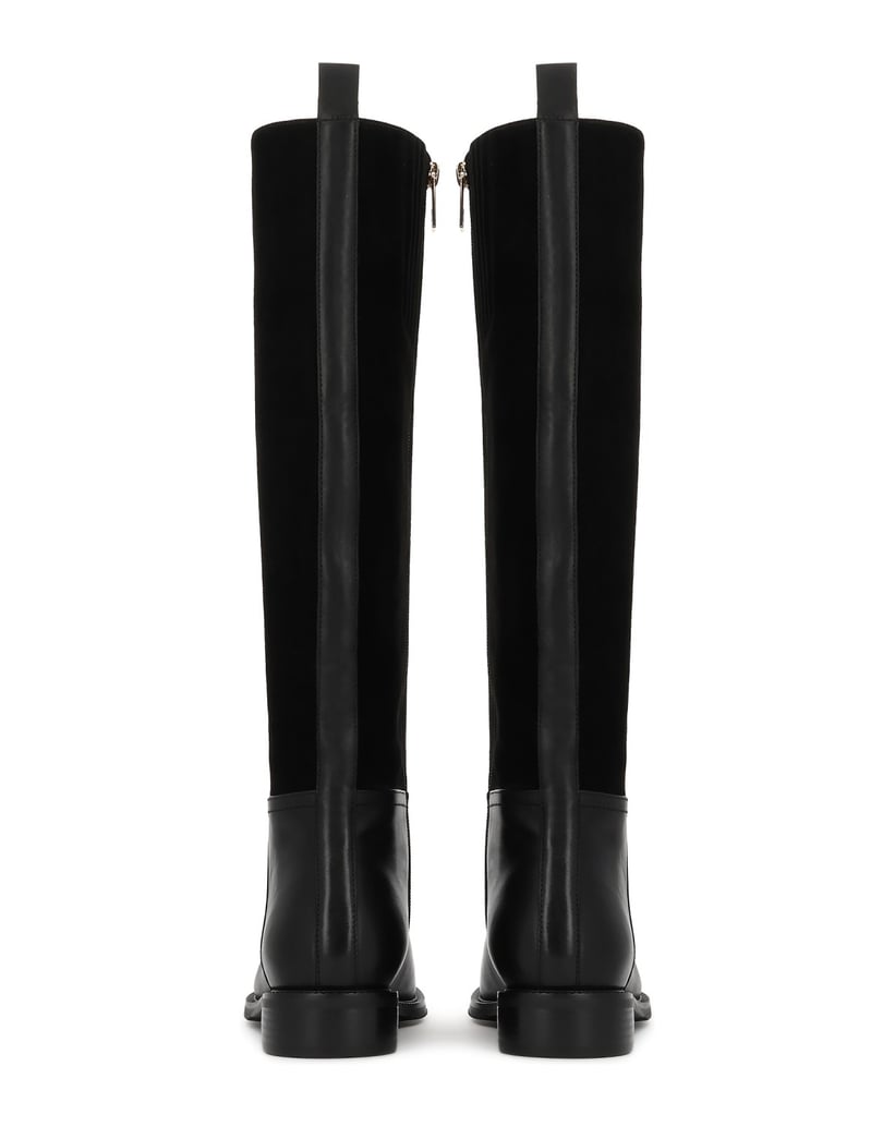 Kazar-High-boots-in-suede-and-smooth-leather-černá