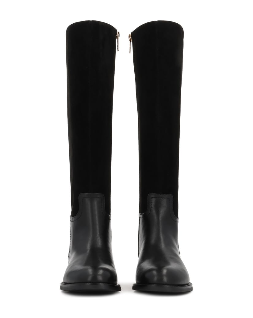 Kazar-High-boots-in-suede-and-smooth-leather-černá