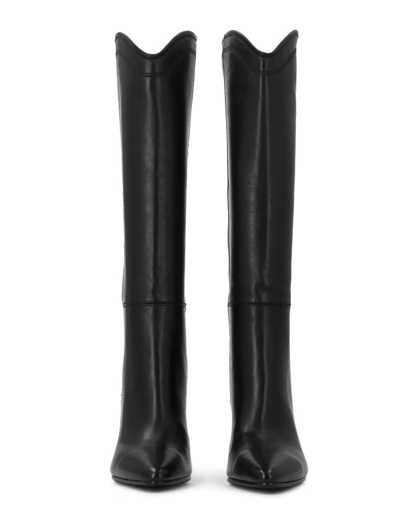 Kazar-Black-leather-high-boots-on-a-slim-stiletto-heel-černá
