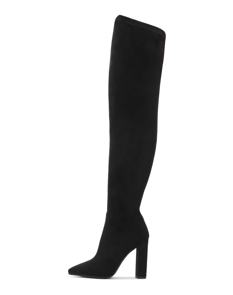 Kazar-Black-over-knee-boots-with-wide-suede-effect-heels-černá