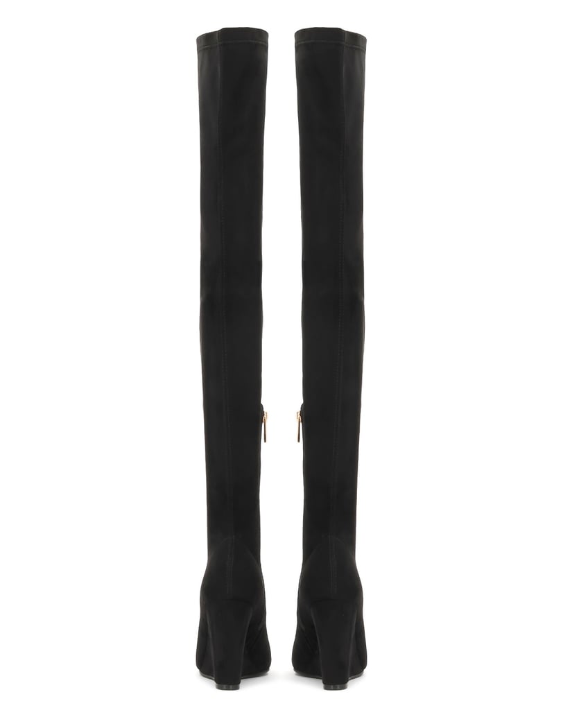 Kazar-Black-over-knee-boots-with-a-suede-effect-černá