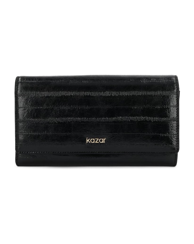 Kazar-Black,-oblong-wallet-made-of-embossed-leather-černá