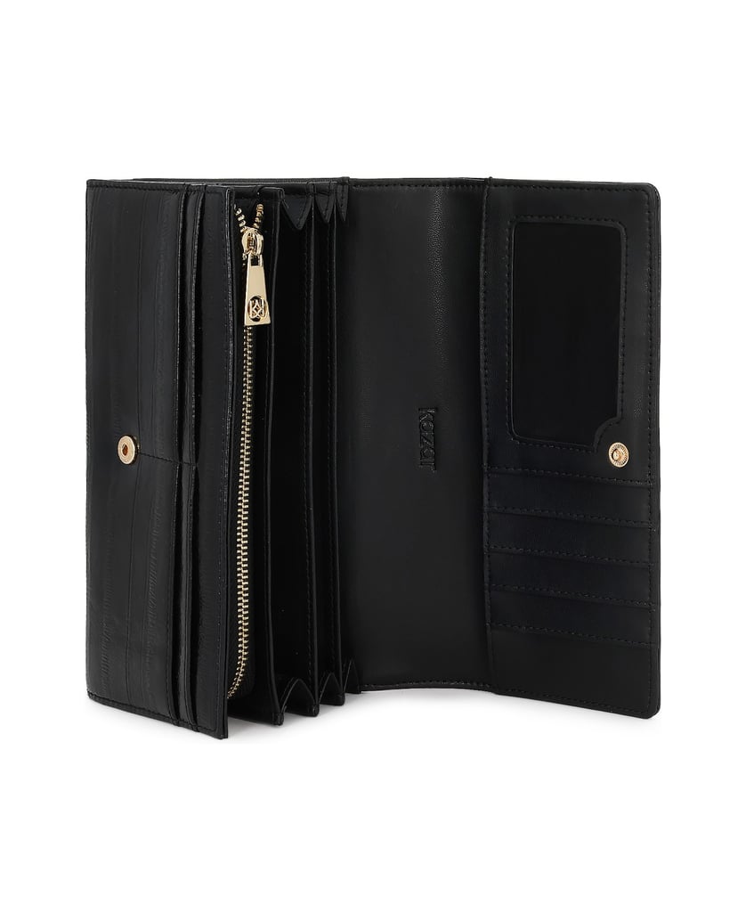 Kazar-Black,-oblong-wallet-made-of-embossed-leather-černá