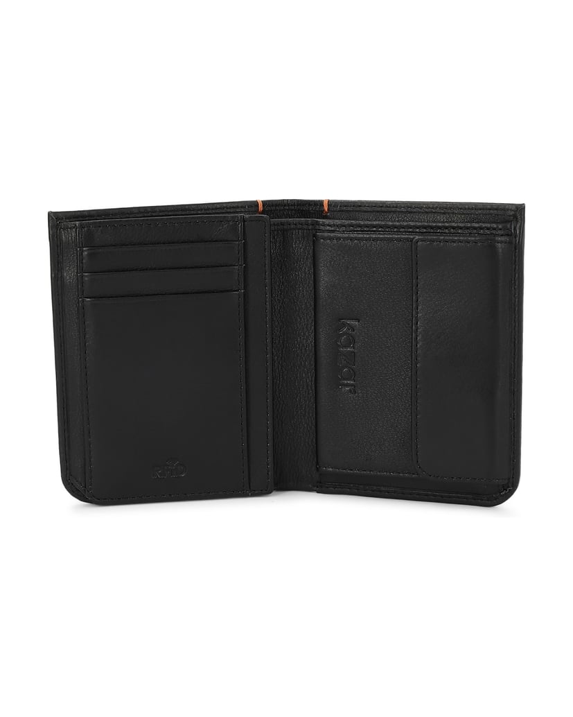 Kazar-Men's-genuine-leather-wallet-with-contrasting-accents-černá