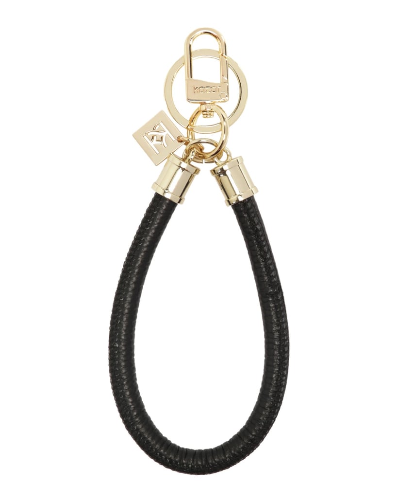 Kazar-Black-leather-keychain-for-keys-and-bags-černá