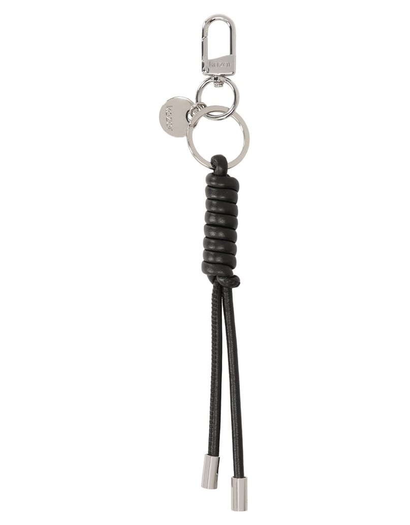 Kazar-Black-leather-keychains-with-decorative-braiding-čierna