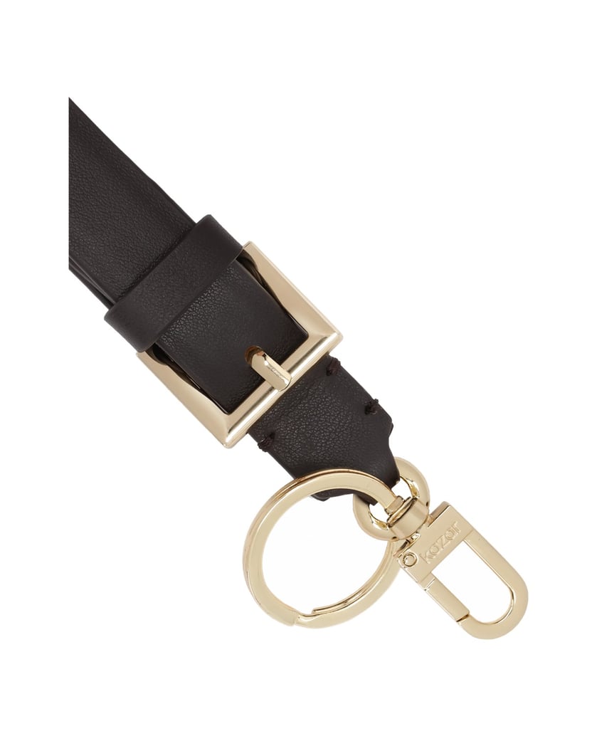 Kazar-Brown-genuine-leather-keychains-with-gold-tone-snap-hooks-hnědá