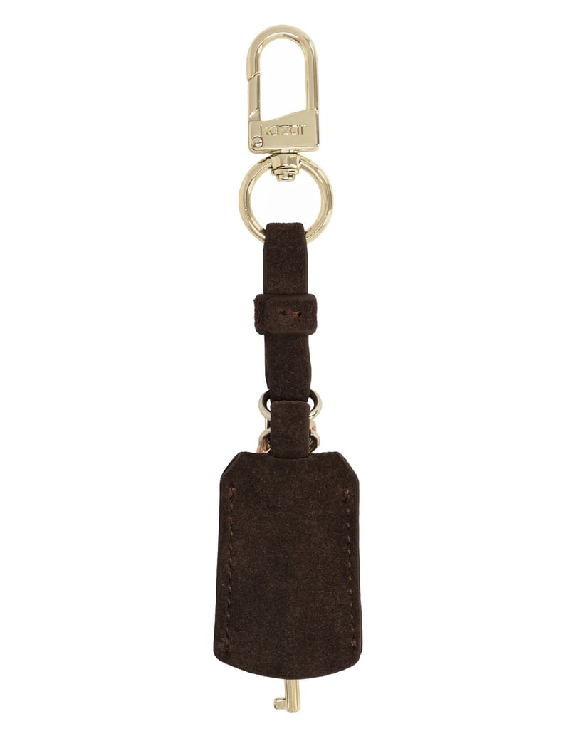 Kazar-Brown-suede-keychain-hnedá