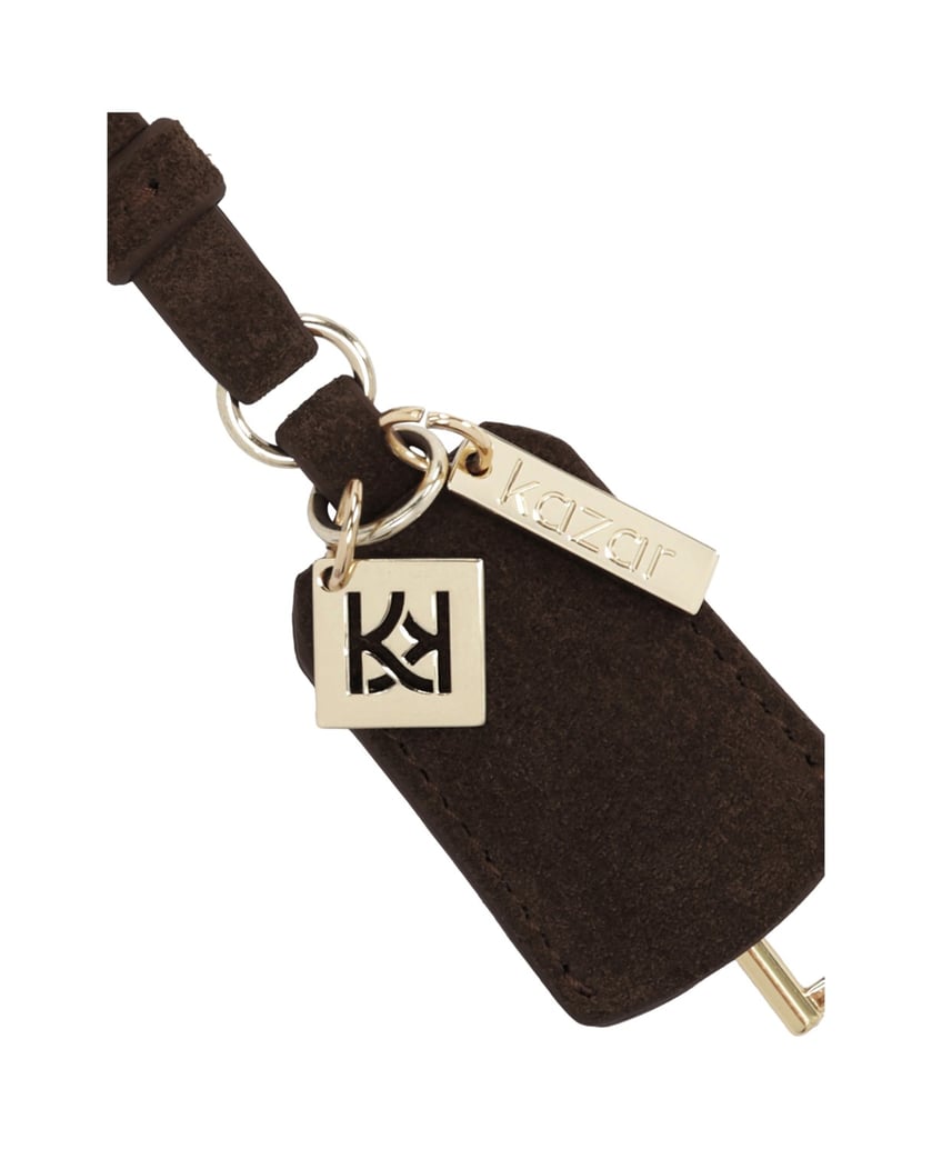 Kazar-Brown-suede-keychain-hnedá