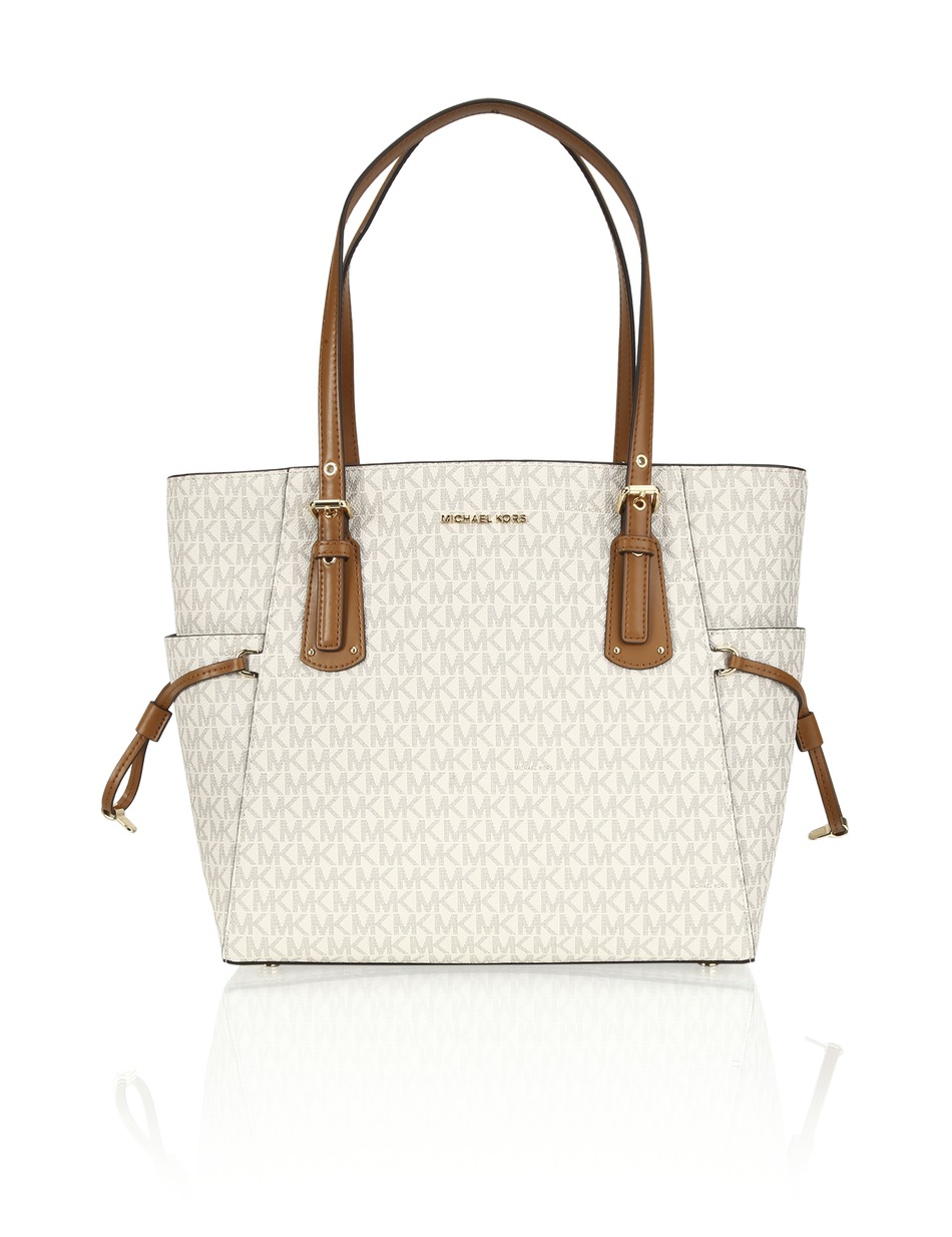 michael kors voyager tote white