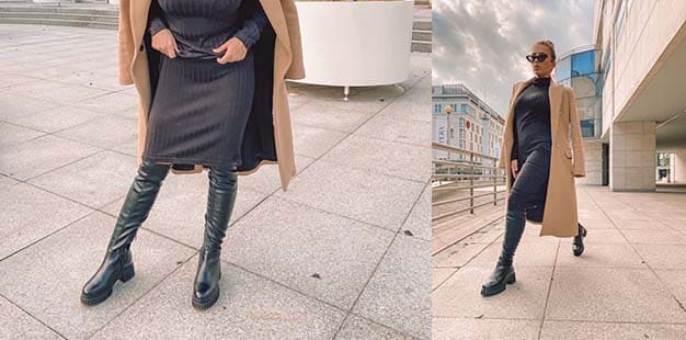 Stiefel schwarz overknee für Damen